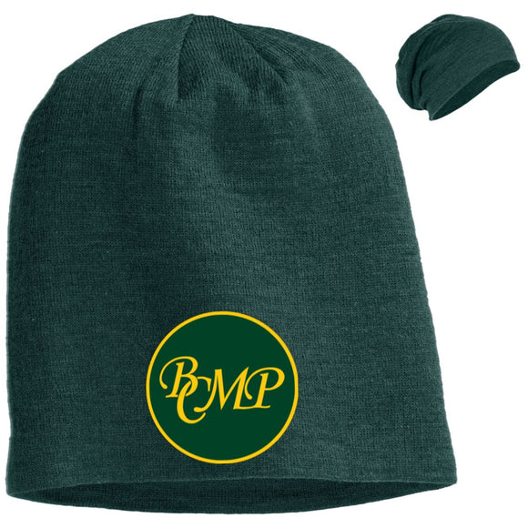 BCMP Slouch Beanie - Forest Green with Embroidered Logo