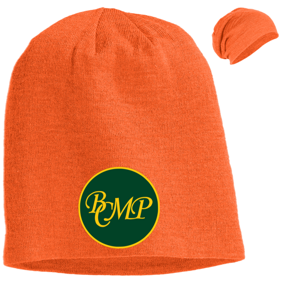BCMP Slouch Beanie - Neon Orange with Embroidered Logo