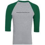 Dreams are Meant to Be Lived - White TRSF on Dark Green Colorblock Raglan Jersey