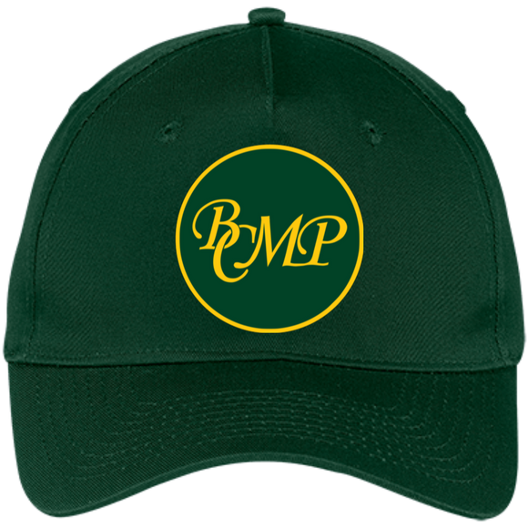 BCMP Official Logo - Embroidered Five Panel Twill Cap - Hunter Green