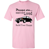 Dreams are Meant to be Lived - Black BMW e21 on Light Pink T-Shirt