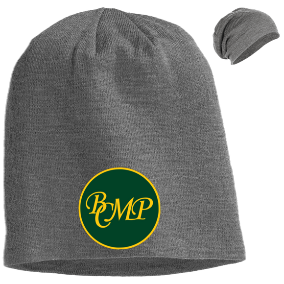 BCMP Slouch Beanie - Light Grey with Embroidered Logo