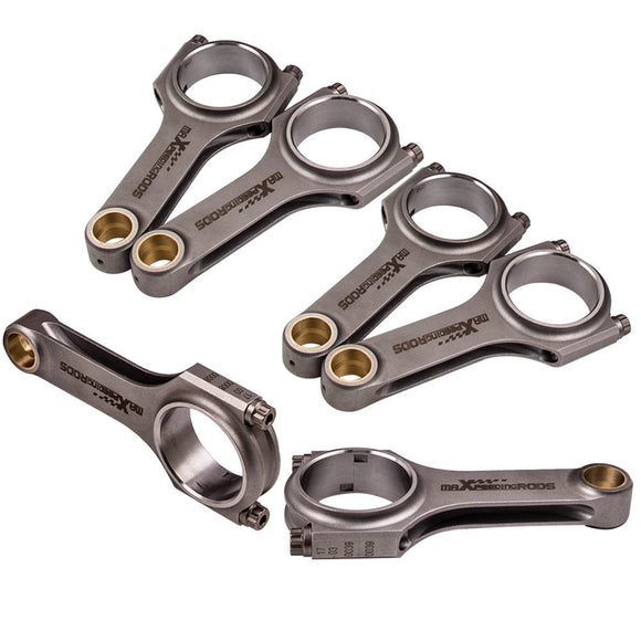 Forged 4340 H-beam Connecting Rod Conrods For BMW S38 B35 M5 M6 144mm ARP Bolts 800HP